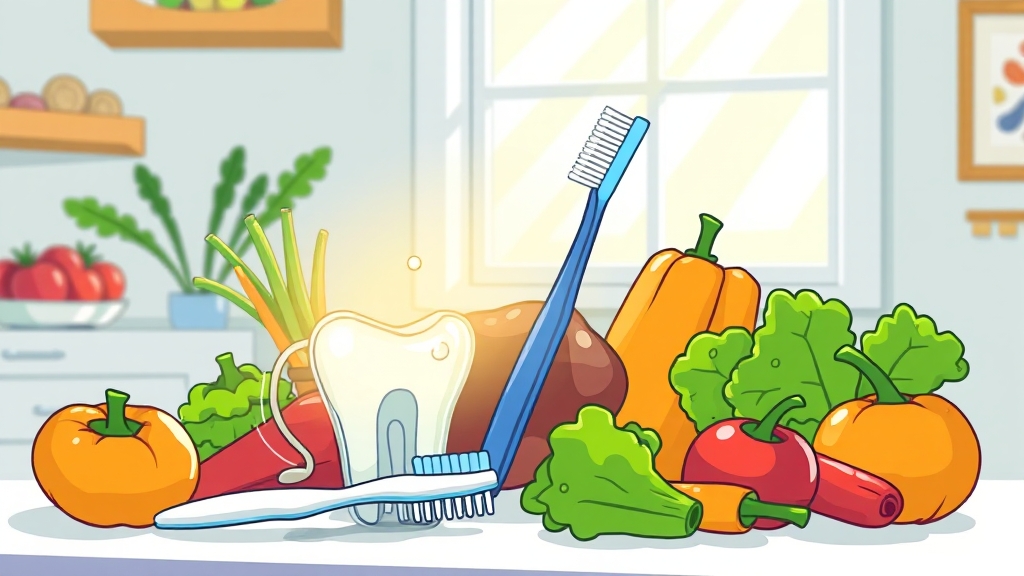 건강한 잇몸, 예방이 중요 (cartoon 스타일)