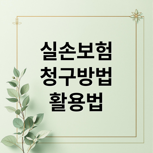 실손보험
청구방법
활용법 (실손보험 청구방법 중복지급)