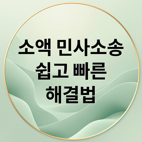 소액 민사소송 쉽고 빠른 해결법 (소액 민사소송 비용 절차)