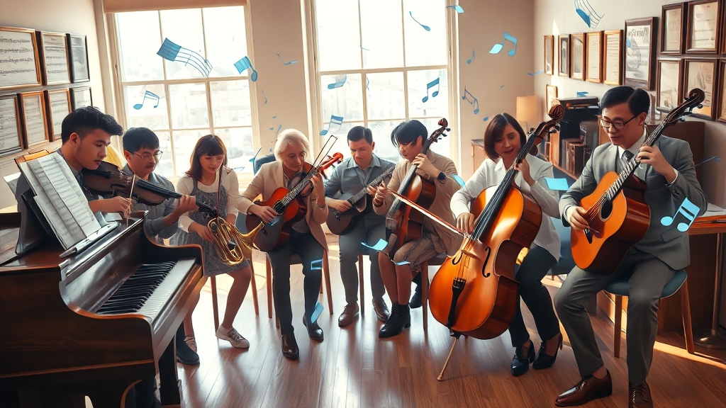 악보 활용 및 공유 커뮤니티 (realistic 스타일)