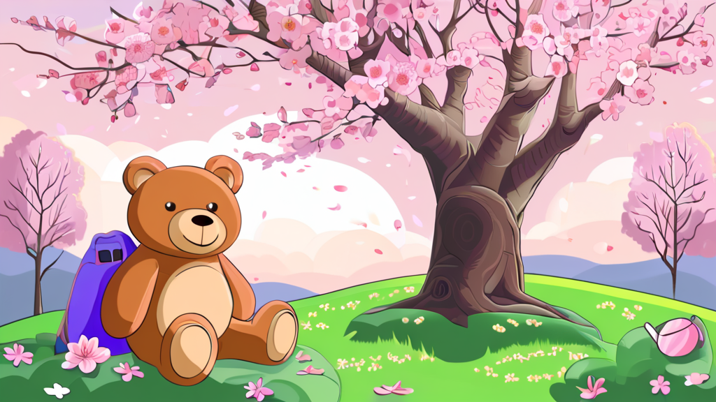 사진으로 담는 봄날의 추억: 베어트리파크 포토 스팟 추천 (illustration 스타일)