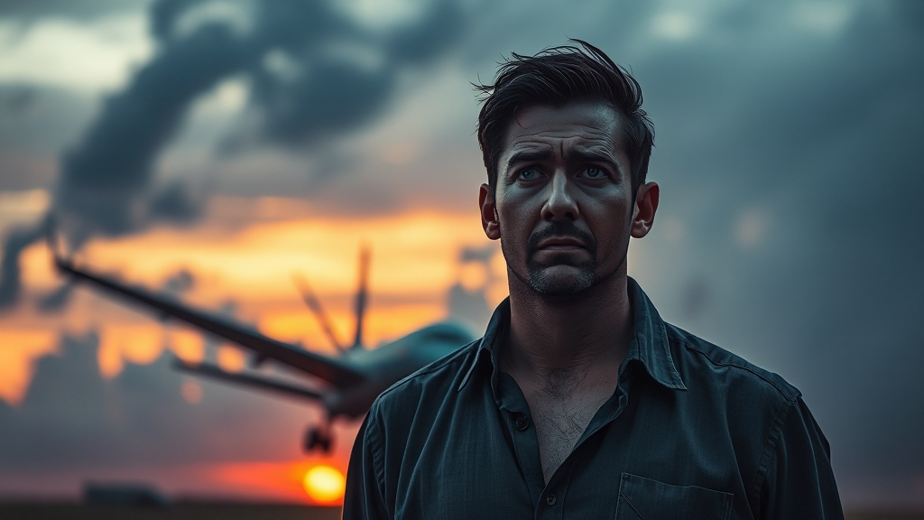 비행기 사고 꿈: 불안 심리 반영 (realistic 스타일)