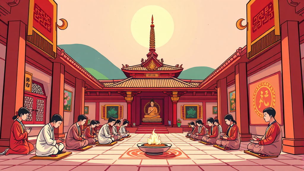 템플스테이, 무엇을 기대할 수 있을까? (cartoon 스타일)