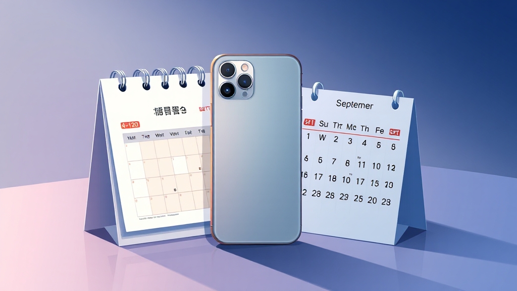 아이폰 17 출시 및 예약 일정 (illustration 스타일)