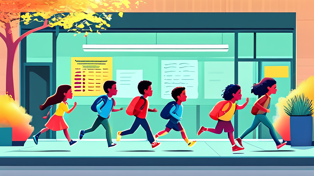 돌봄교실 신청 기간 및 절차: 시간은 금! (illustration 스타일)