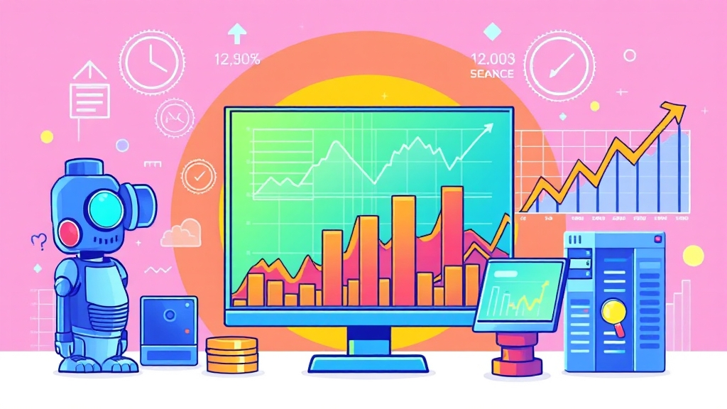 미래 기술, AI 투자 솔루션 (cartoon 스타일)