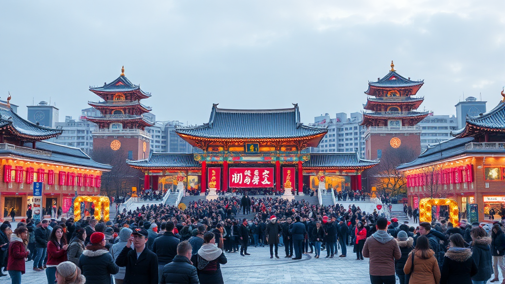 윈터 페스티벌 2025 개막 (realistic 스타일)