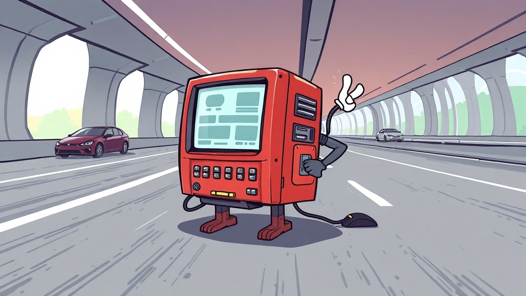하이패스 단말기 오류 해결 (cartoon 스타일)