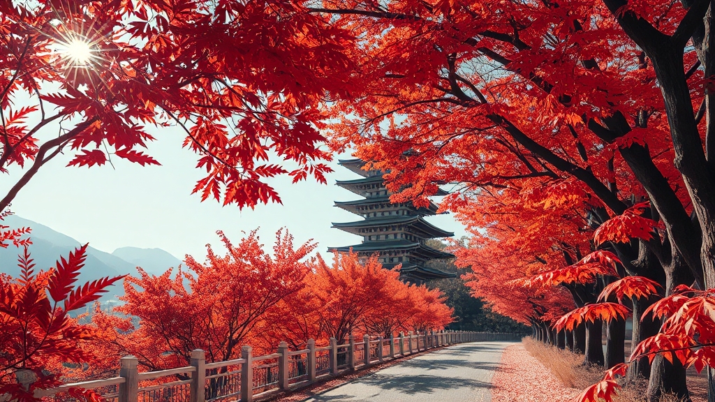 서울 단풍 명소, 언제 가야 할까? (realistic 스타일)