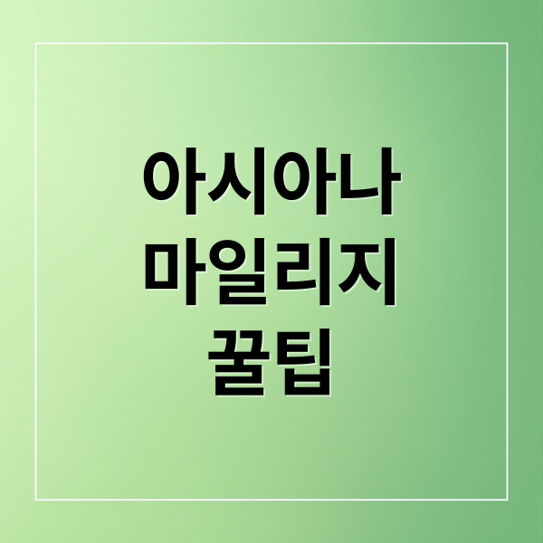 아시아나
마일리지
꿀팁 (아시아나 마일리지 보너스 항공권)