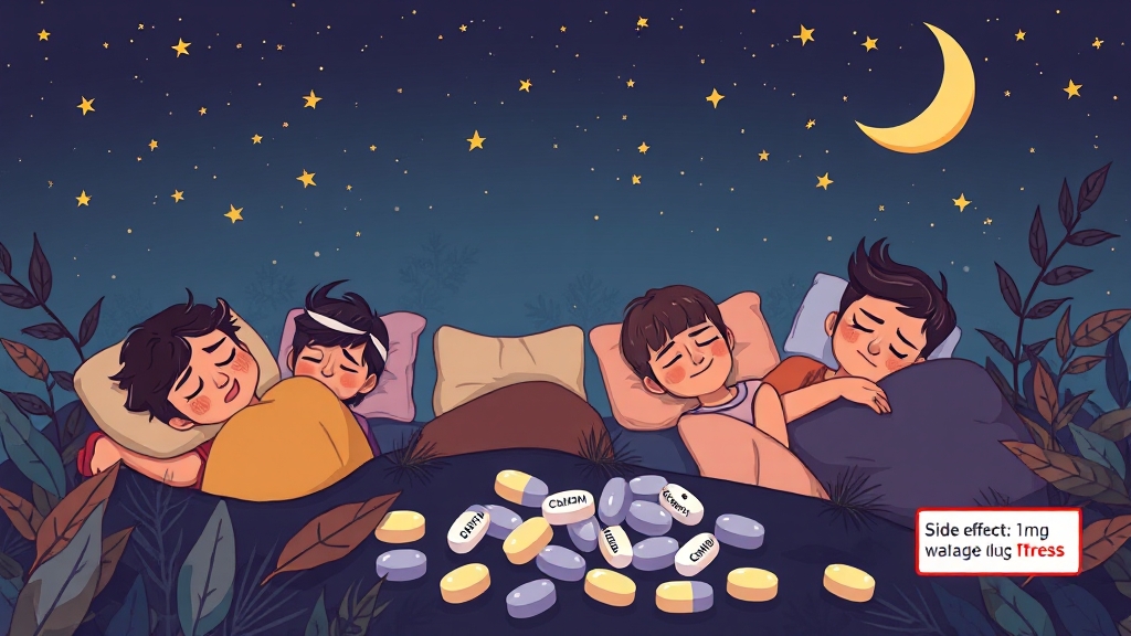 식물성 멜라토닌, 부작용과 주의사항 (cartoon 스타일)
