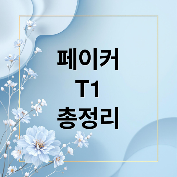 페이커
T1
총정리 (LCK 페이커 T1)