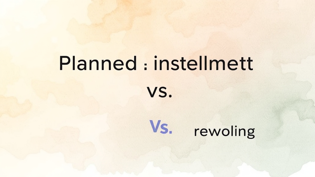 리볼빙 vs 할부: 차이점 비교 (watercolor 스타일)