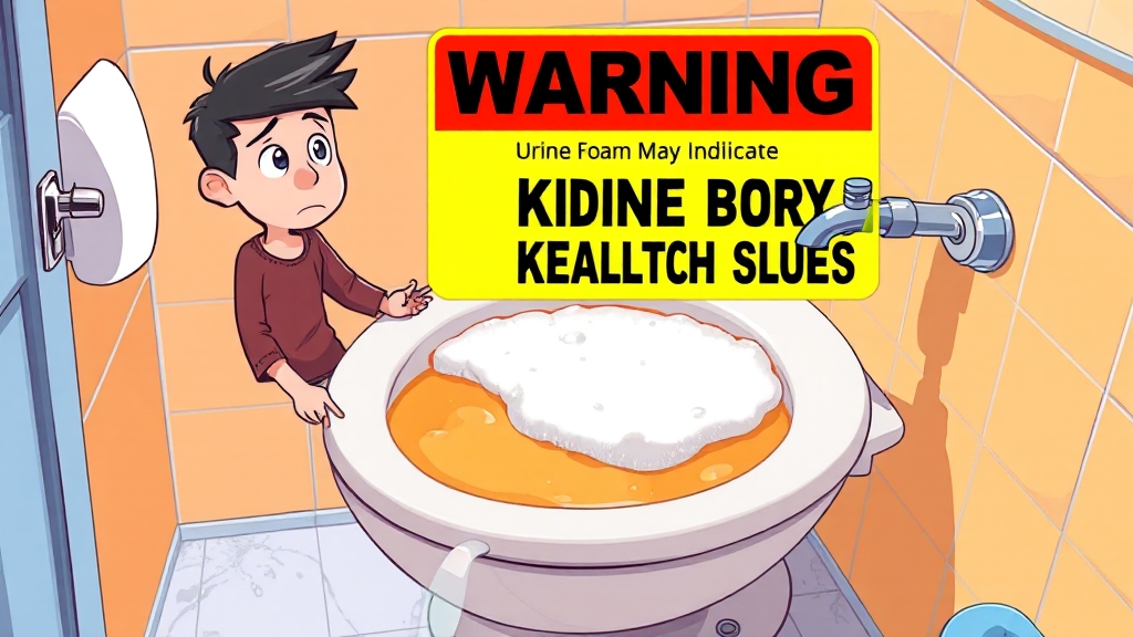 소변 거품, 왜 생길까요? (cartoon 스타일)