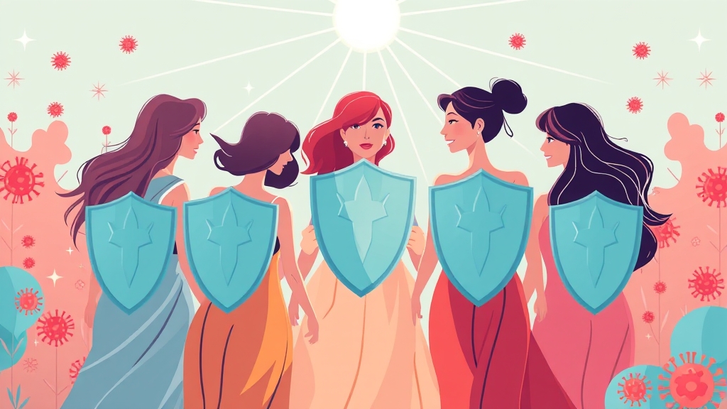 가다실9 vs 다른 백신, 뭐가 다를까요? (illustration 스타일)