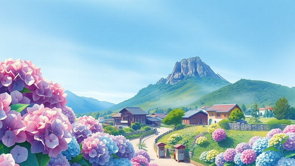 꽃 명소 주변, 가볼 만한 곳은? (watercolor 스타일)