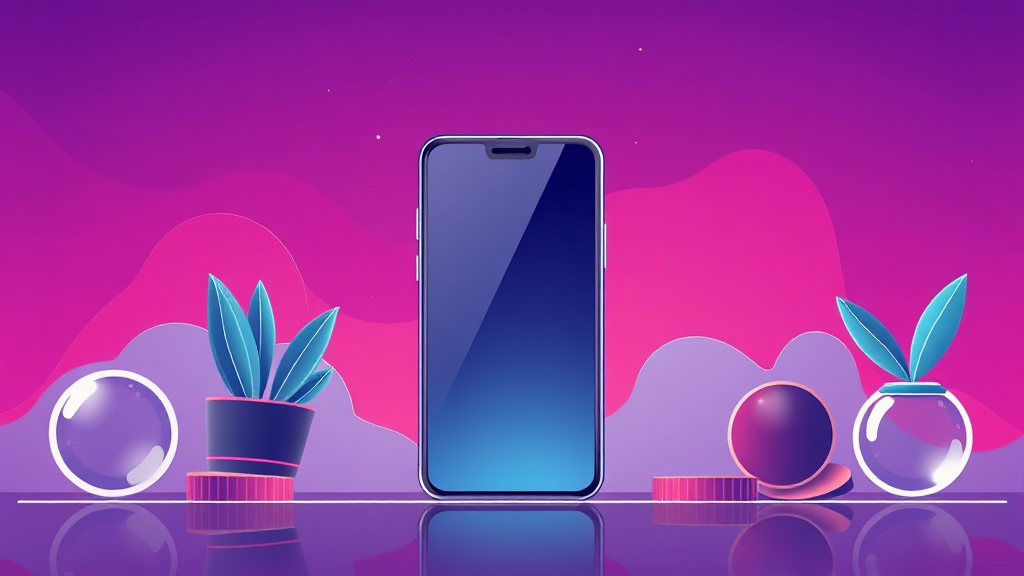 스마트폰 시장 현황과 합리적인 구매 전략 (illustration 스타일)