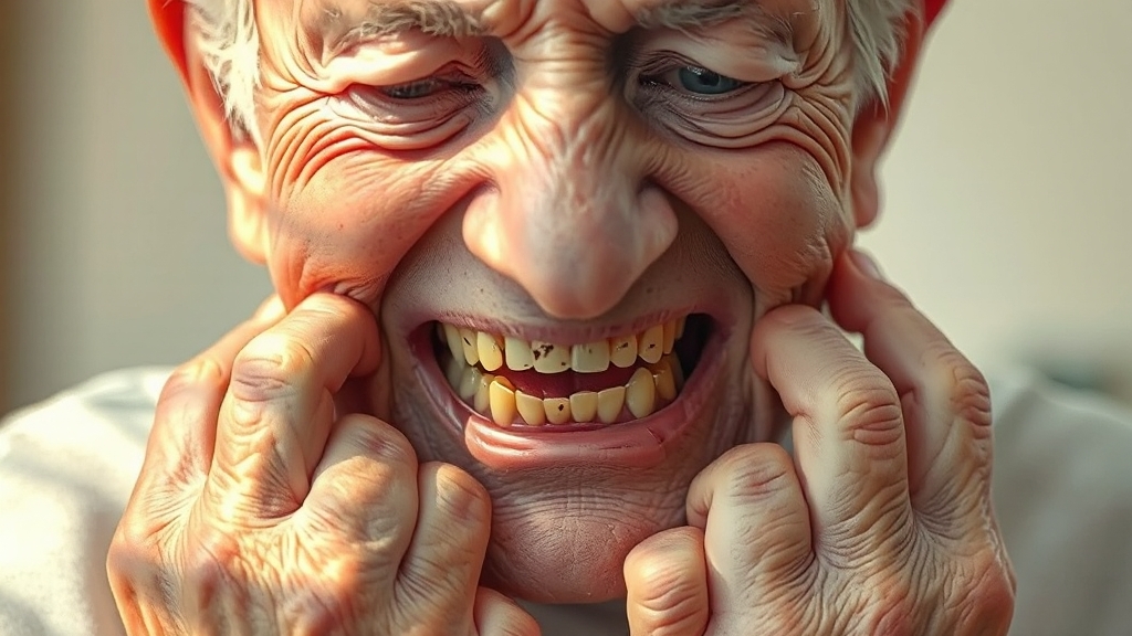 흔들리는 노인 치아, 주요 원인은? (watercolor 스타일)