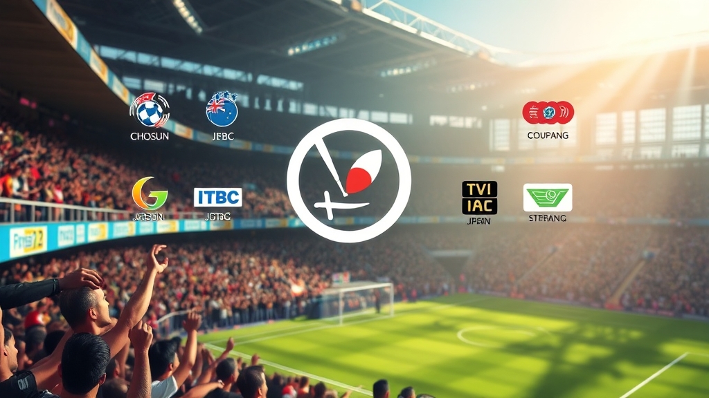 경기 중계 채널 & 시청 방법 (realistic 스타일)