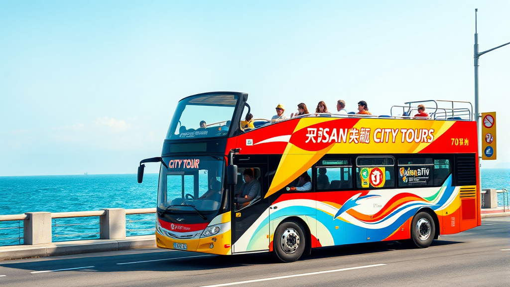 시티투어버스 활용 팁 (realistic 스타일)