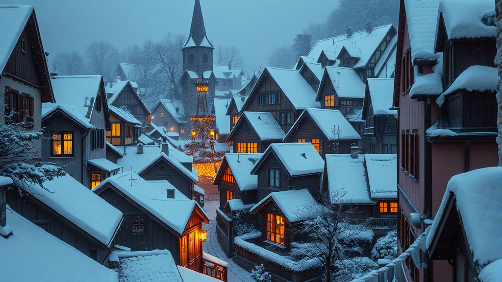 유럽 소도시, 특별한 문화 체험 (realistic 스타일)