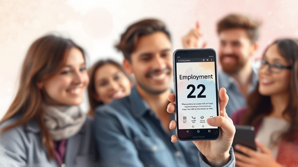 고용24 앱 활용법 (watercolor 스타일)