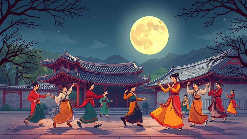 달빛기행에서 즐기는 특별한 공연과 체험 (cartoon 스타일)