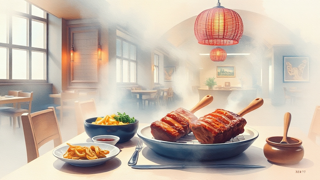 노량진 혼밥 성지 (watercolor 스타일)