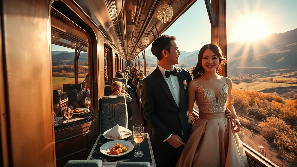 특별한 기차 여행 시작 (realistic 스타일)