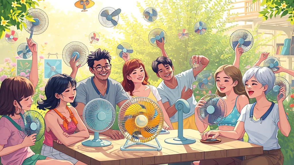휴대용 선풍기, 뭐가 좋을까? (illustration 스타일)