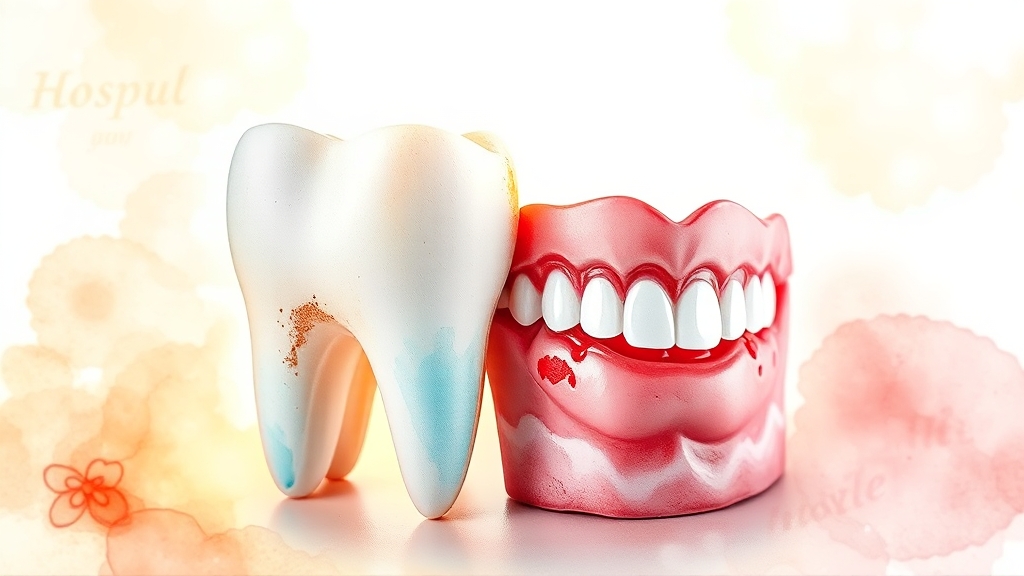 치석, 잇몸 건강의 적신호 (watercolor 스타일)