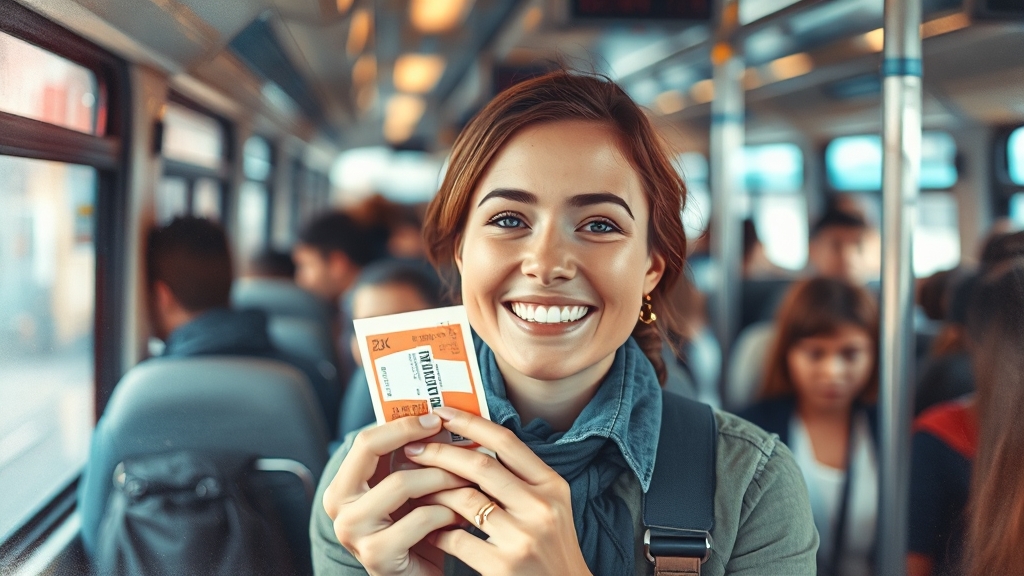 정기권으로 버스비 절약 (watercolor 스타일)