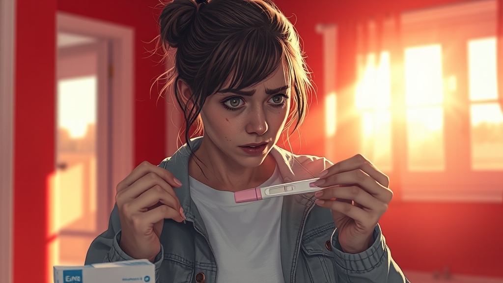 생리 지연 원인과 대처 (realistic 스타일)