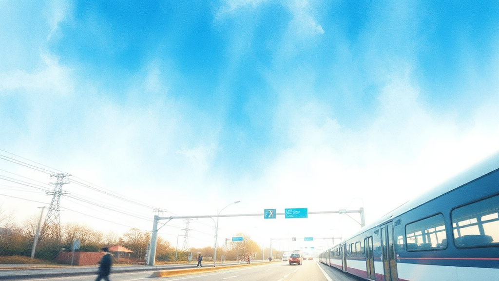 스마트한 교통 생활 누리세요! (watercolor 스타일)