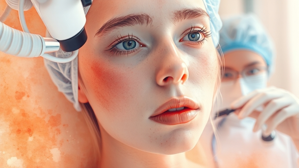 레이저 제모 원리 (watercolor 스타일)