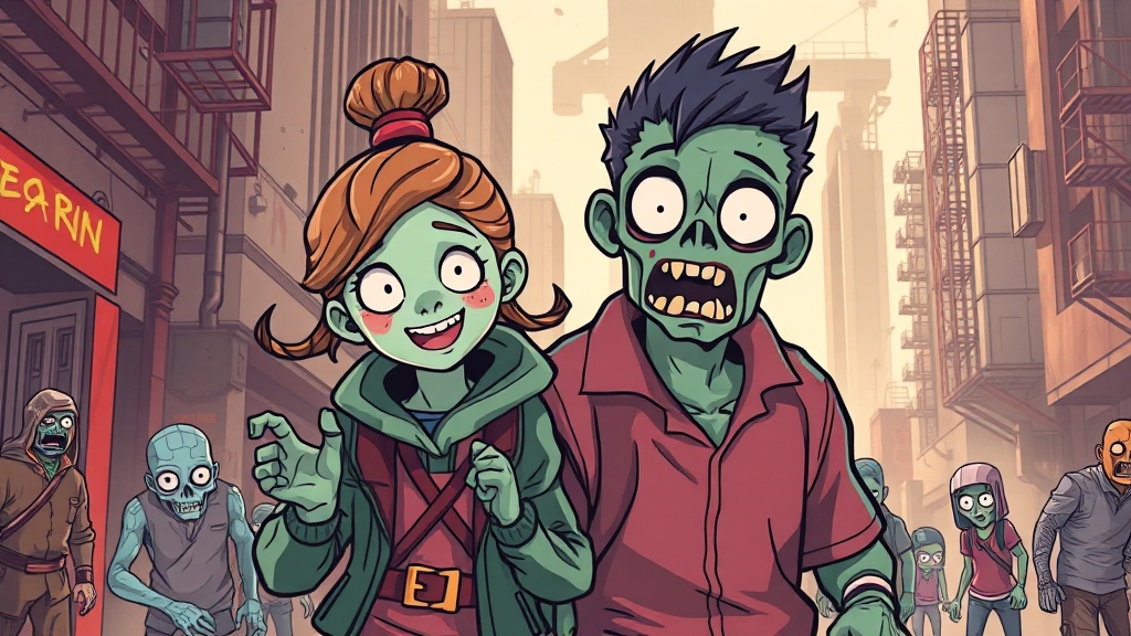 좀비딸 소개: 줄거리 (cartoon 스타일)