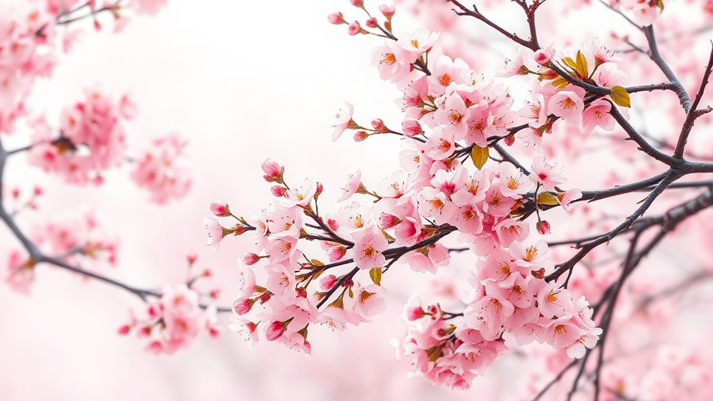 매화꽃의 아름다움: 다양한 종류와 특징 (watercolor 스타일)