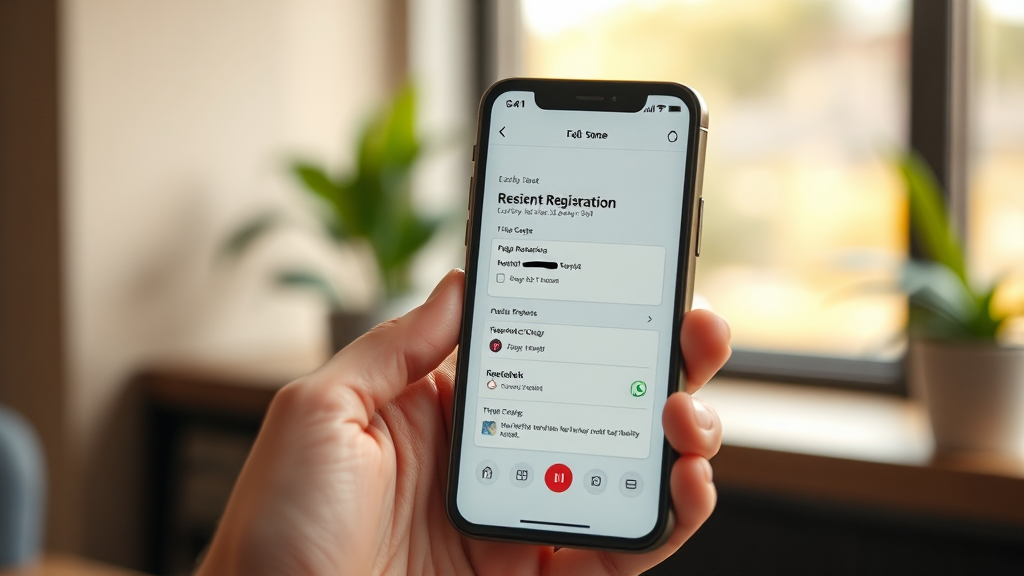 모바일로 주민등록등본 간편 발급하기 (realistic 스타일)