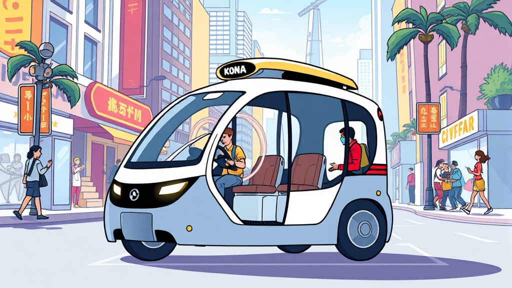 자율주행, 직접 체험해 보세요! (cartoon 스타일)