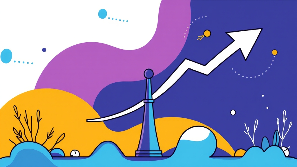 주가 상승 vs 하락, 핵심 요인은? (illustration 스타일)