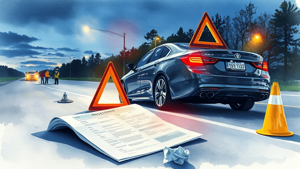 사고 직후 5가지 초기 대응 (watercolor 스타일)