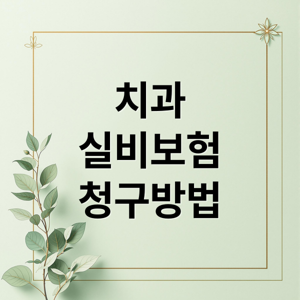 치과
실비보험
청구방법 (치과치료 실비보험 적용)