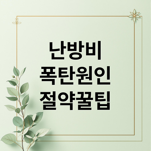 난방비
폭탄원인
절약꿀팁 (관리비 난방비 2배  검침 오류)