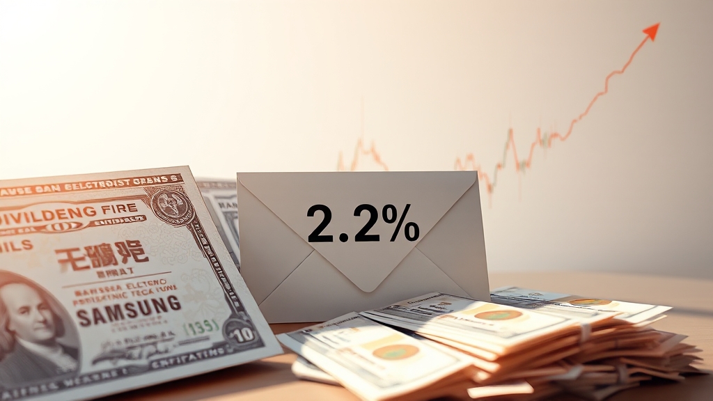 삼성전자 배당금 정보 (realistic 스타일)