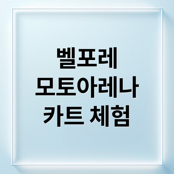 벨포레
모토아레나
카트 체험 (벨포레 모토아레나)