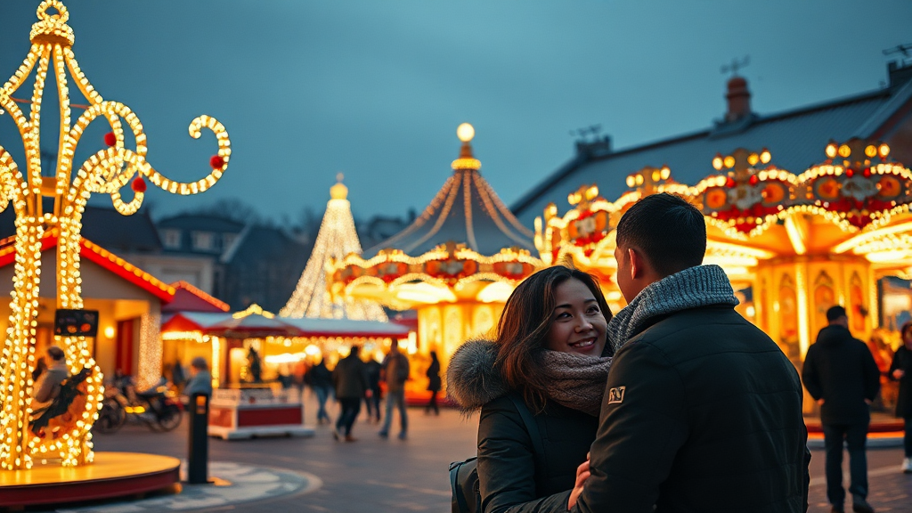 주변 겨울 데이트 코스 (realistic 스타일)