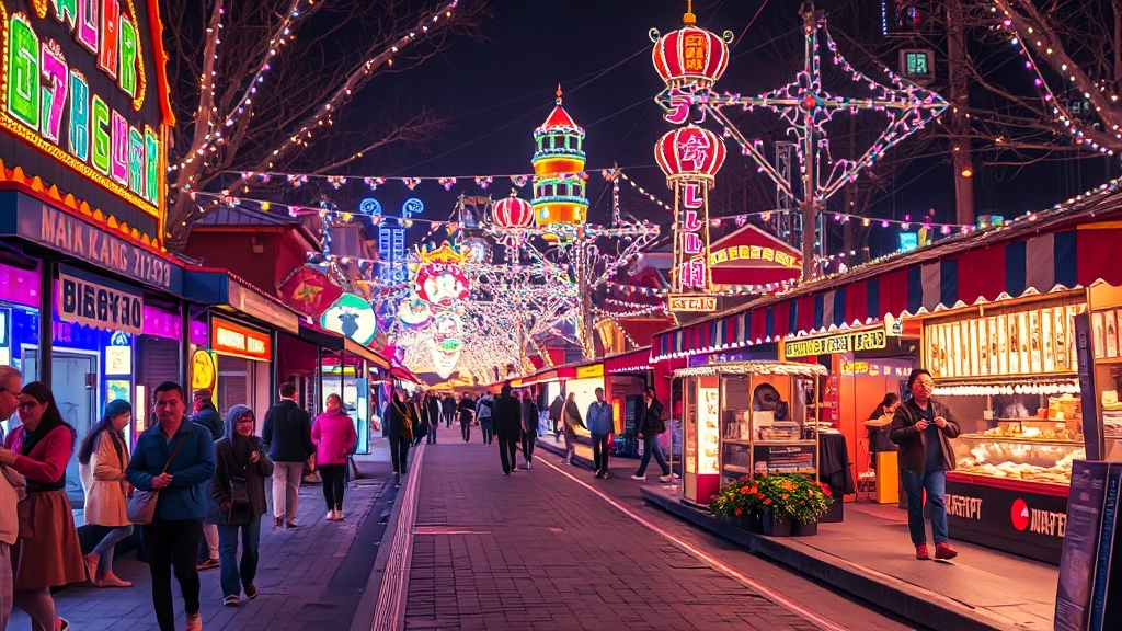 빛 축제 주변, 어디를 가볼까? (realistic 스타일)