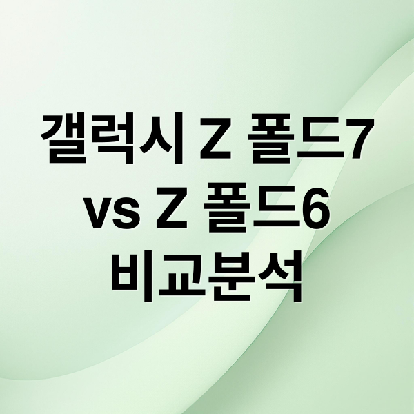 갤럭시 Z 폴드7
vs Z 폴드6
비교분석 (갤럭시 Z폴드7 Z폴드6 스펙 비교)