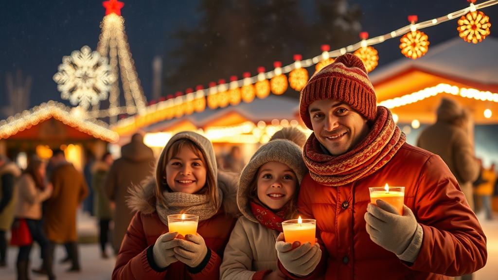 완벽한 빛 축제, 방문 꿀팁 대방출!💡 (realistic 스타일)