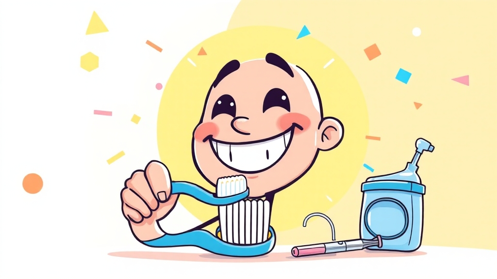올바른 양치질 & 칫솔 선택 (cartoon 스타일)